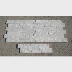 white quartzite wall panel