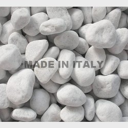 Bianco Carrara Pebbles mm. 25/40 in 25 Kg. Bags