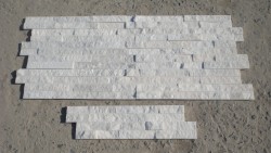 white quartzite wall panel