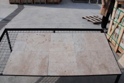 Light Travertine Tumbled Standard 1,2 cm French Pattern Set