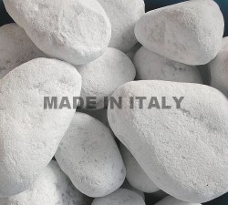 Bianco Carrara Pebbles mm. 60/100 in 25 Kg. Bags