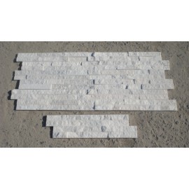 white quartzite wall panel