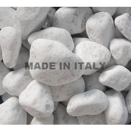 Bianco Carrara Pebbles mm. 40/60 in 25 Kg. Bags